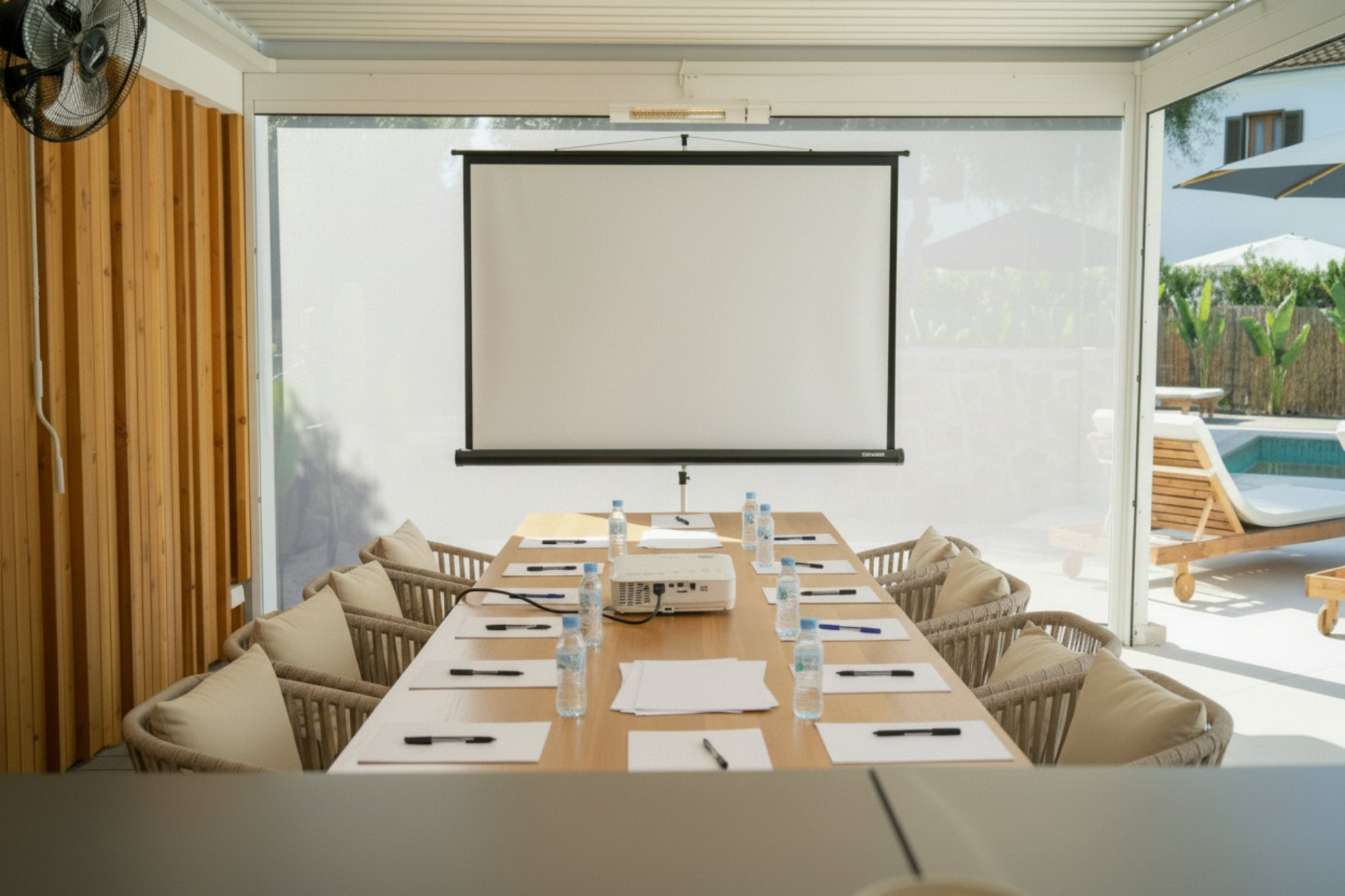 Workshop unter der Pergola